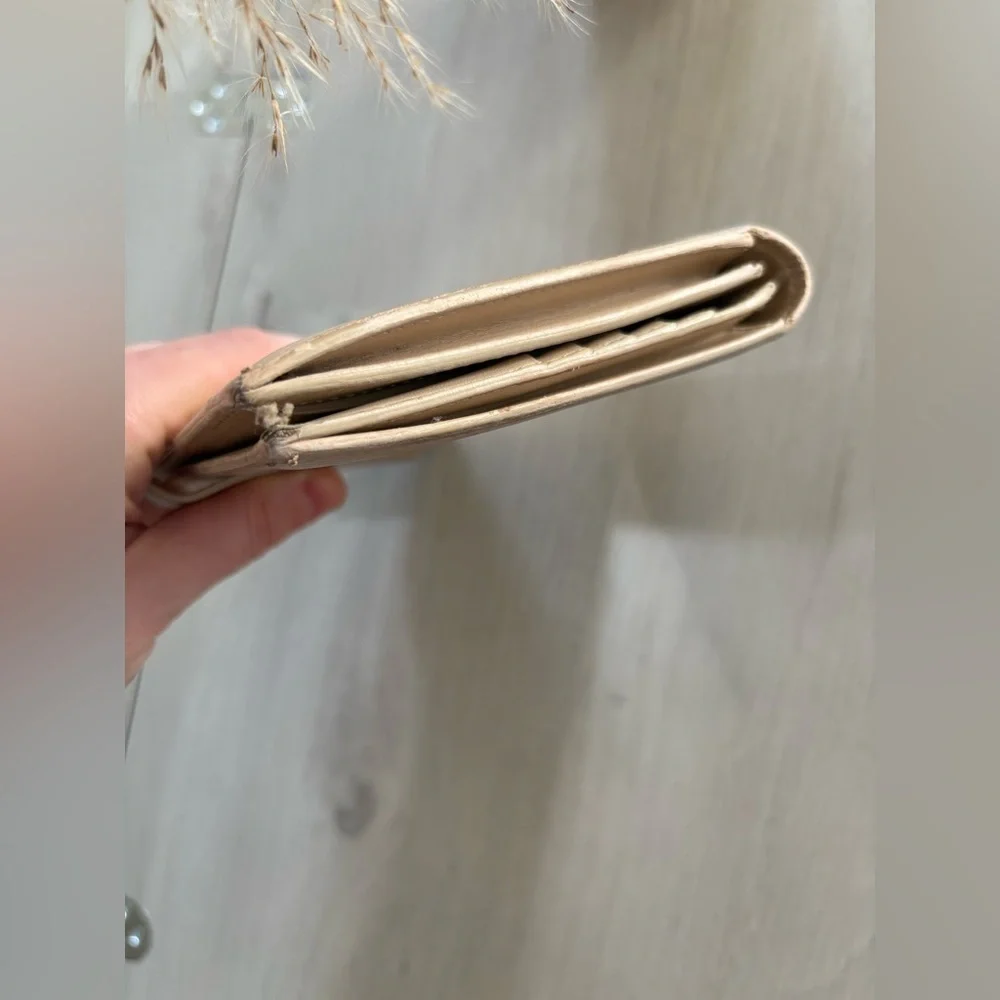 Celine Strap Continental  grained Calfskin  Wallet,Beige / Light Taupe - Picture 9 of 15